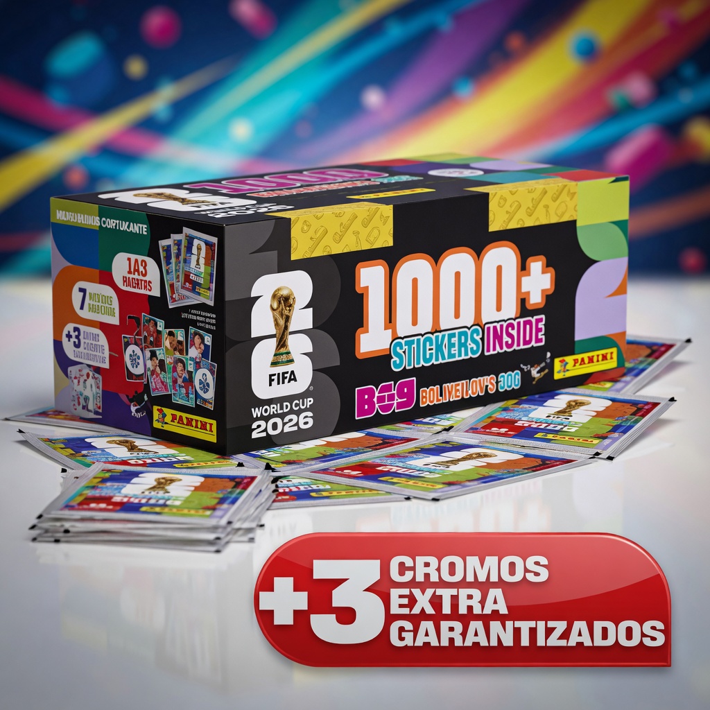 Caja XL Panini con 1000+ estampas FIFA 2026