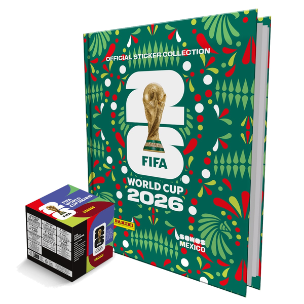 Combo Álbum Pasta Dura + Caja 100 sobres FIFA 2026