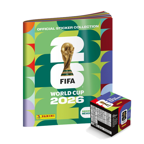 Combo Álbum Pasta Suave + Caja 100 sobres FIFA 2026